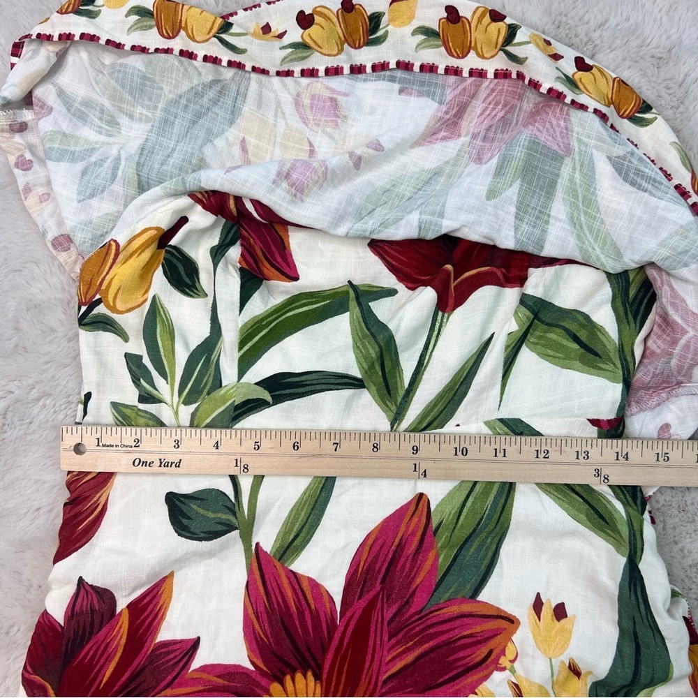 Farm Rio Floral Tiered Dress Mini Fall Pumpkin Boho Layered Rare One of a Kind - Picture 15 of 16